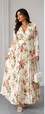 Elegant Floral Robe détail — RENEE FASHION