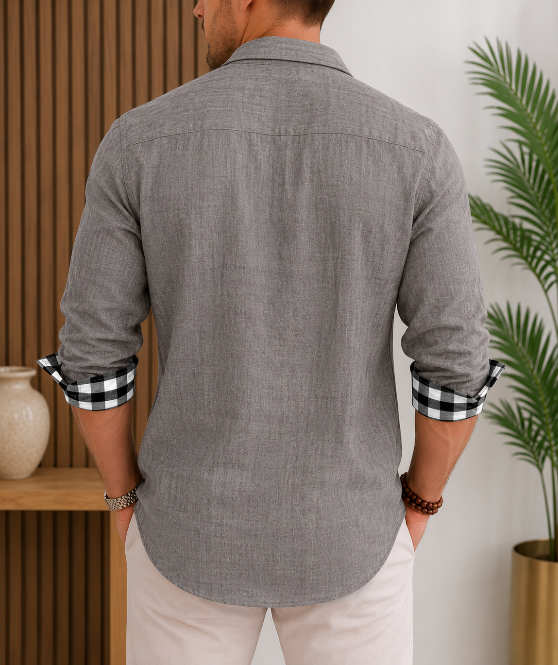 Chemise homme lin – Manches longues – Casual élégant