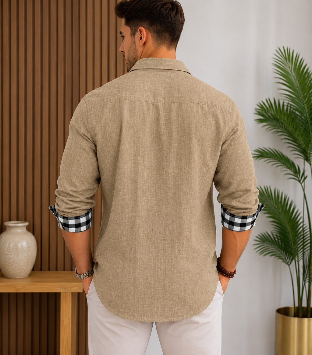 Chemise homme lin – Manches longues – Casual élégant