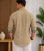 Chemise Homme en Lin Premium détail — RENEE FASHION