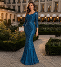 Robe Pétrole Élégance — RENEE FASHION