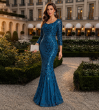Robe Pétrole Élégance — RENEE FASHION
