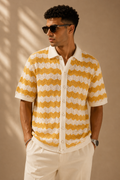 Chemise Tricotée Homme couleur — RENEE FASHION