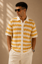 Chemise Tricotée Homme couleur — RENEE FASHION